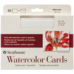 WATERCOLOR CARDS & ENVELOPES 5x6.8 inches 10Pack STRATHMORE 105-150