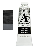 GRUMBACHER ACADEMY OIL IVORY BLACK 37ML T115