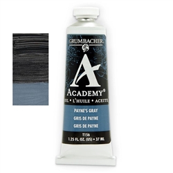 GRUMBACHER ACADEMY OIL PAYNES GRAY 37ML T156