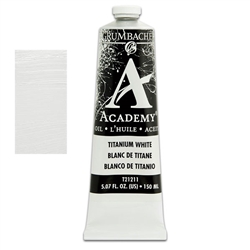 GRUMBACHER ACADEMY OIL 150ML TITANIUM WHITE T212-11