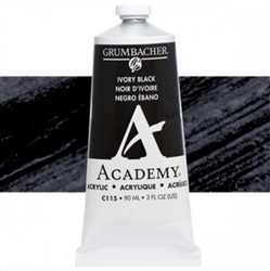 GRUMBACHER ACRYLIC IVORY BLACK 90ML C115