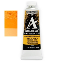 GRUMBACHER ACADEMY OIL CADMIUM YELLOW DEEP 37ML T316