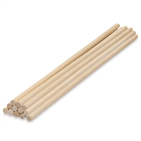 WOOD DOWELS 0.25x12 inches PACK OF 12 CE3650-01	