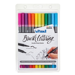 LE PLUME II BRUSH LETTERING MARKER SET 12PC BRIGHT COLORS 1122BL-12J