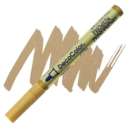 DECOCOLOR PREMIUM PAINT MARKER 3MM FINE TIP - GOLD UC240S-GLD