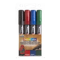 DECOCOLOR ACRYLIC PAINT MARKER SET 4PC PRIMARY COLOR SET 315-4A - 031504A