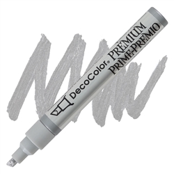 DECOCOLOR PREMIUM PAINT MARKER 5MM CHISEL TIP - SILVER UC350S-SLV