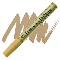 DECOCOLOR PREMIUM PAINT MARKER 5MM CHISEL TIP - GOLD UC350S-GLD