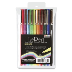 Uchida Le Pens Multicolor Set - 36 Colors Complete Set - Le Pen Pens for  Journaling - Smudge Proof Fine Pens for Writing, Drawing - 0.3 Fine Line