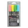 BISTRO CHALK MARKER SET 4PC FLOURESCENT COLORS - SET 480-4A BROAD TIP - 048004A