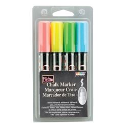 BISTRO CHALK MARKER SET 4PC FLOURESCENT COLORS - SET 480-4A BROAD TIP - 048004A