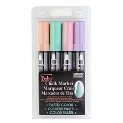 BISTRO CHALK MARKER SET 4PC PASTEL COLORS -  SET 480-4P BROAD TIP - 048004P