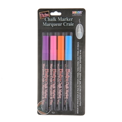 BISTRO CHALK MARKER SET 4PC FLOURESCENT COLORS - SET 482-4B FINE TIP - 048204B