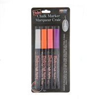 BISTRO CHALK MARKER SET 4PC FLOURESCENT COLORS - SET 482-4H FINE TIP - 048204H