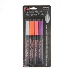 BISTRO CHALK MARKER SET 4PC FLOURESCENT COLORS - SET 482-4H FINE TIP - 048204H