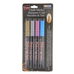 BISTRO CHALK MARKER SET 4PC METALLIC COLORS - SET 482-4M FINE TIP - 048204M