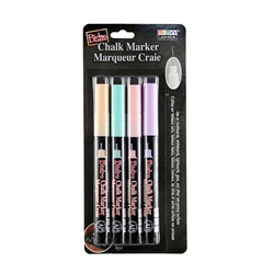 BISTRO CHALK MARKER SET 4PC PASTEL 485-4P -  EXTRA FINE TIP SET H - 048504P