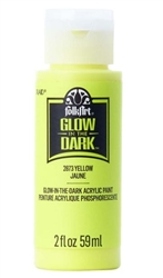 FolkArt Glow-in-the-Dark Acrylic Colors - Yellow 2 oz. - 2873