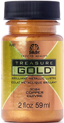 ACRYLIC TREASURE GOLD COPPER 2 onz - 59ml FOLK ART3084 DISC