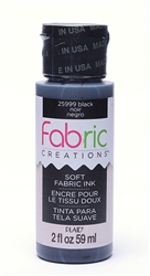 FABRIC PAINT CREATIONS BLACK 2 OZ 25999