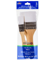 BRUSH SET PLAID - WHITE NYLON CHIP SET OF 3 - 44289