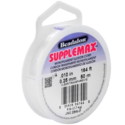 SUPPLEMAX .25MM CLEAR NYLON STRING 164FT BEJN0-25W-F