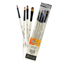 BRUSH SET SIMPLY SIMMONS - JUST FILBERTS 4PC - ACRYLIC OIL AND WATERCOLOR RS255400005