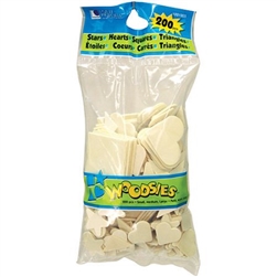 WOODSIES 200 COUNT ASSORTED SHAPES AND SIZES 4142601385