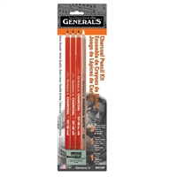 CHARCOAL PENCIL KIT 4PNCL-1ERASR GP557-BP