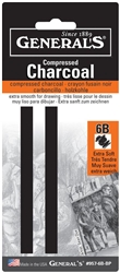 CHARCOAL COMPRESSED STICKS 6B SOFT 2-CD GP957-6BBP