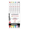 CLICKART RETRACTABLE MARKER PEN SET 6PC .6MM -  ZE69006