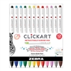 CLICKART RETRACTABLE MARKER PEN SET 12PC .6MM -  ZE69006