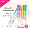 ZEBRA KIRARICH GLITTER HIGHLIGHTER SET 5 COLORS ZE71605