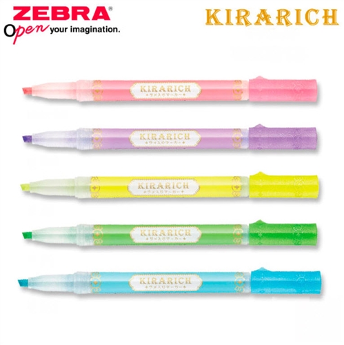 Zebra Kirarich Glitter Highlighter Marker Green