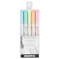 MILDLINER HIGHLIGHTER SET - 5PC SOFT MILD COLORS ZE78205