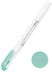 MILDLINER BRUSH PEN DOUBLE ENDED BLUE GREEN ZE79200UPC