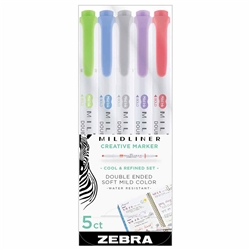 MILDLINER BRUSH PEN SET - 5PC COOL & REFINED COLORS ZE79205