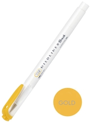 MILDLINER BRUSH PEN DOUBLE ENDED GOLD ZE79350UPC