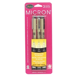 PIGMA MICRON RAPIDOGRAPH SET- 3PC BLACK SK30061