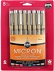 PIGMA MICRON RAPIDOGRAPH SET 8PC (0.5) AST COLORS SK30066