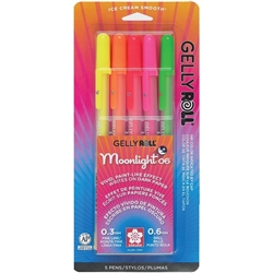 GELLY ROLL PEN SET SAKURA MOONLIGHT DAWN MEDIUM TIP 5PK SK38174