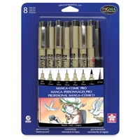 PIGMA MICRON RAPIDOGRAPH SET 8PC - MANGA COMIC PRO SK50203