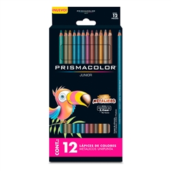 COLOR PENCIL SET PRISMACOLOR JUNIOR 12 METALLIC COLORS 2135894