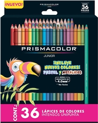 COLOR PENCIL SET PRISMACOLOR JUNIOR 36 COLORS 2153016