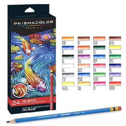 COLOR PENCIL SET COL-ERASE PRISMACOLOR 24 COLORS 20517