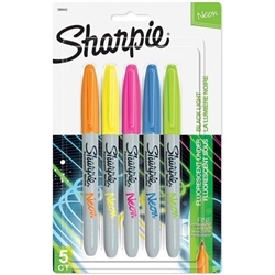 Sharpie Markers 5-Color Fine Point Neon Set -1860443