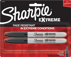 SHARPIE PERMANENT MARKER SET 2 black- EXTREME FADE RESISTANT- SA1919845