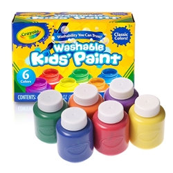 WASHABLE PAINT SET CRAYOLA 6 COLORS 2OZ - CX54-1204