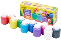 WASHABLE PAINT SET 10 ASSORTED COLORS 2OZ CX54-1205