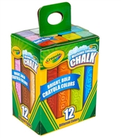 CRAYOLA WASHABLE SIDEWALK CHALK 12-COLOR SET CX51-2012	